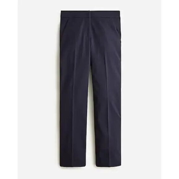 J. Crew Women's Kate Straight Leg Pant Bi Stretch Trouser Navy Blue Size 4 - Picture 1 of 6